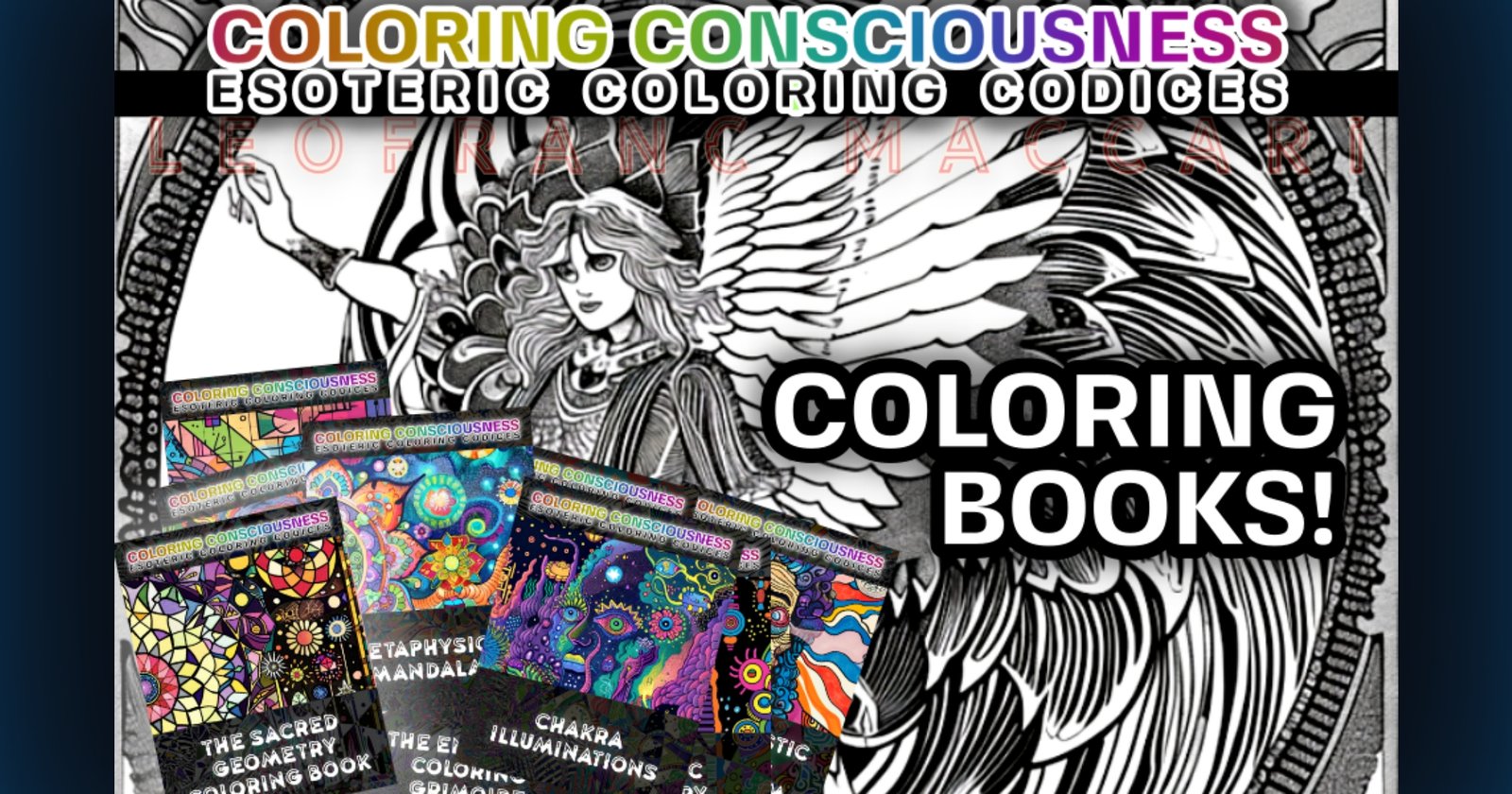 Coloring Consciousness series graphic